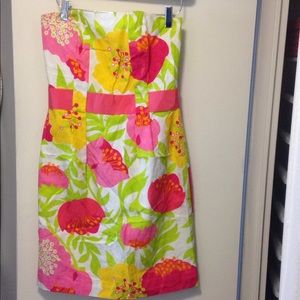 Stunning Lilly Pulitzer Strapless Dress Size 2